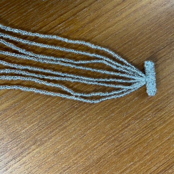 Beautiful Long Multi-Strand Clear Beaded Necklace - Picture 10 of 10